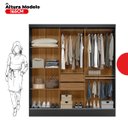 Ver imagem 4 de Guarda-roupa Casal 3 Portas 2 Gavetas Plata