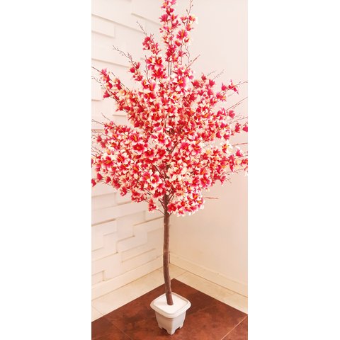 Planta Artificial Árvore LÍRIO ROSA VINTAGE com 1,60 metros de altura