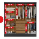 Ver mais imagens de Guarda Roupa Casal 3 Portas 4 Gavetas Plata 