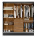 Ver imagem 3 de Guarda Roupa Casal 3 Portas 4 Gavetas Plata 