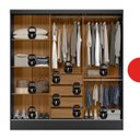 Ver imagem 5 de Guarda Roupa Casal 3 Portas 4 Gavetas Plata 