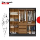 Ver imagem 4 de Guarda Roupa Casal 3 Portas 4 Gavetas Plata 