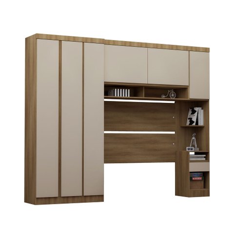 Guarda Roupa Dormitório Modulado Veneza Casal 1,38 m Luciane M03:Arenas
