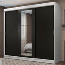 Ver imagem 1 de Guarda-roupa Casal Madesa Kansas 3 Portas de Correr com Espelho 3 Gavetas