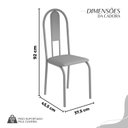 Ver imagem 4 de Conjunto Sala de Jantar Mesa Retangular 100x60cm Tampo Granito Ocre 4 Cadeiras Linda Yescasa Marrom/Preto Floral