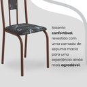 Ver imagem 6 de Conjunto Sala de Jantar Mesa Retangular 120x75cm Tampo Granito Ocre 4 Cadeiras Linda Yescasa Marrom/Preto Floral