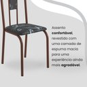 Ver imagem 6 de Conjunto Sala de Jantar Mesa Retangular 140x75cm Tampo Granito Ocre 6 Cadeiras Linda Yescasa