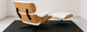 Ver imagem 3 de Poltrona Charles Eames com Puff - Freijó em Couro Branco