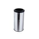 Ver imagem 1 de Lixeira Inox 25L Aro Esmaltado Cesto De Lixo Reciclável Cozinha - Preto