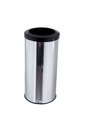 Ver imagem 1 de Lixeira Inox 25L Aro Esmaltado Cesto De Lixo Reciclável Cozinha - Preto