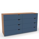 Ver imagem 4 de Cômoda 8 Gavetas Porto Freijó Azul Politorno Móveis
