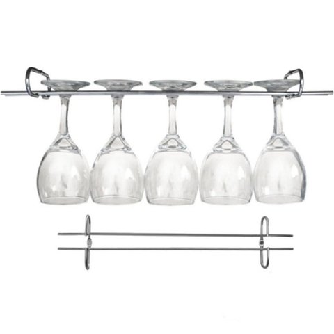 12 Suportes Organizador de Armário Porta Taças Cromado 42cm