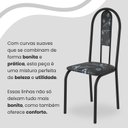 Ver imagem 7 de Conjunto Sala de Jantar Mesa Retangular 100x60cm Tampo Granito Ocre 4 Cadeiras Linda Yescasa