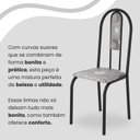 Ver imagem 7 de Conjunto Sala de Jantar Mesa Retangular 100x60cm Tampo Granito Ocre 4 Cadeiras Linda Yescasa