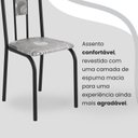 Ver imagem 6 de Conjunto Sala de Jantar Mesa Retangular 100x60cm Tampo Granito Ocre 4 Cadeiras Linda Yescasa