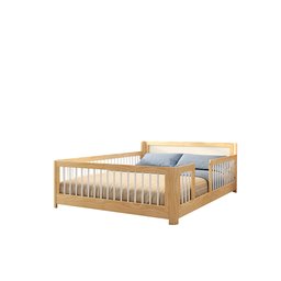 Cama Infantil Casal Montessoriano Wave com Rattan Casatema - 14