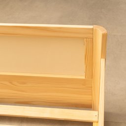 Cama Infantil Casal Montessoriano Wave com Rattan Casatema - 9