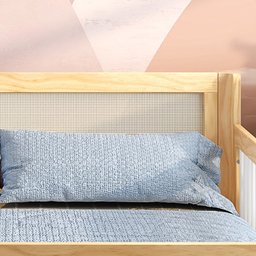 Cama Infantil Casal Montessoriano Wave com Rattan Casatema - 6