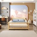 Ver imagem 4 de Cama Infantil Casal Montessoriano Wave com Rattan Casatema MadeiraOriginals Bege/Marrom/Branco