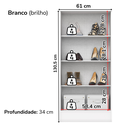 Ver imagem 3 de Armario Multiuso 2 Portas 131x61 Cm B14 Branco Briz