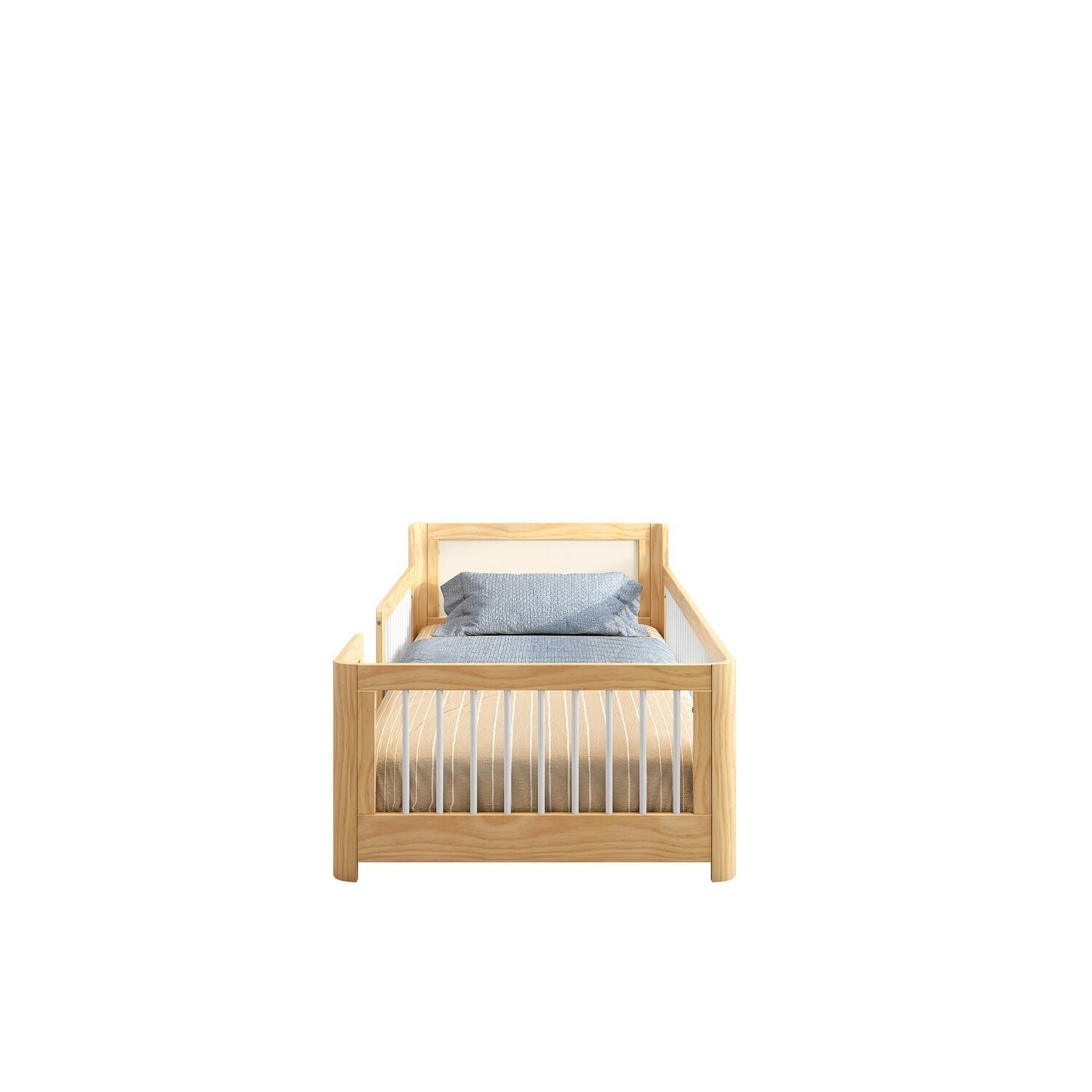 Cama Infantil Solteiro Montessoriano Wave com Rattan Casatema - 9