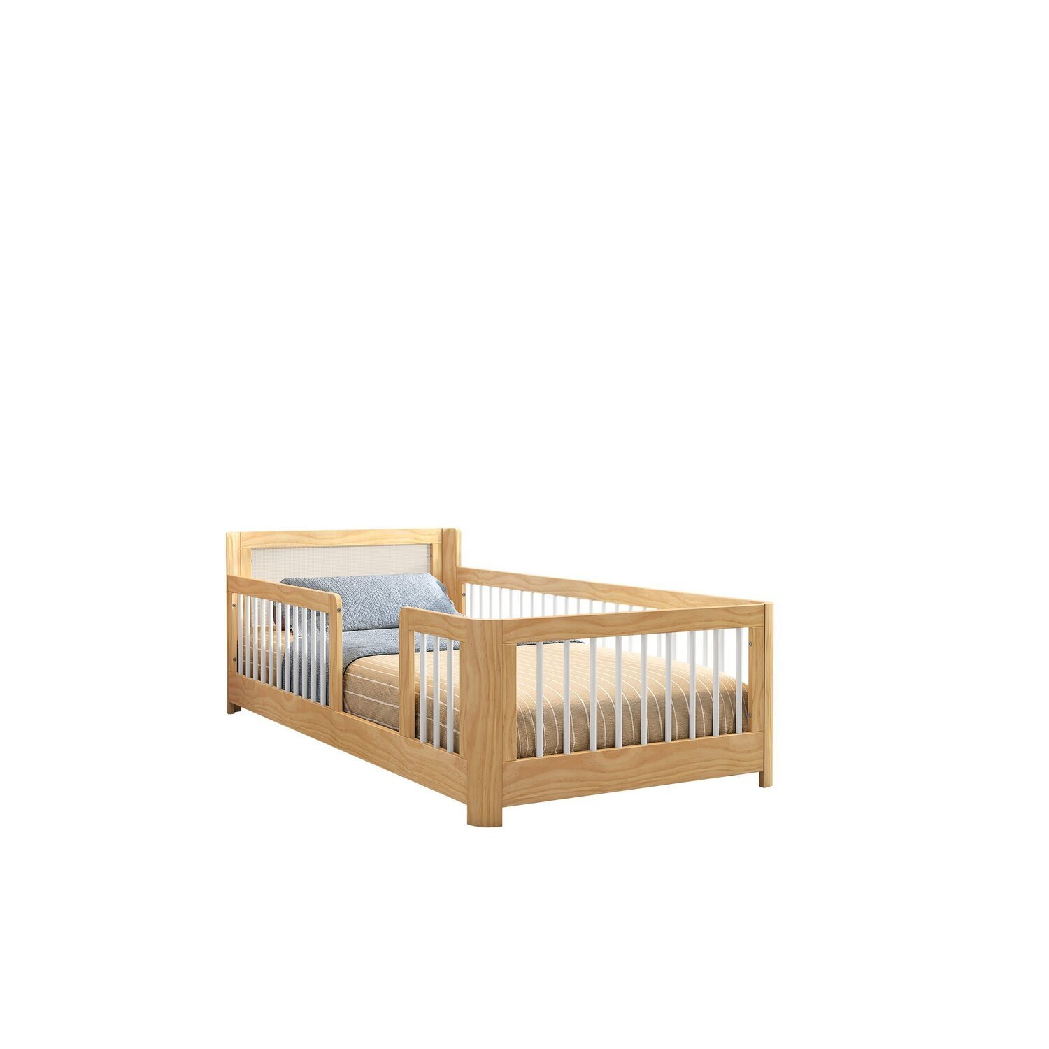 Cama Infantil Solteiro Montessoriano Wave com Rattan Casatema - 10