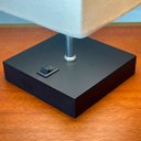 Ver imagem 4 de Kit 2 Abajur Luminaria de Mesa Quadrado Mdf Interruptor Ref 49 Decoração Casa Sala Quarto Escritório