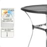 Mesa de Aluminio Polido e Tampo Tramado em Fibra Sintética para Jardim, Area Externa, Varanda - Pret - 4