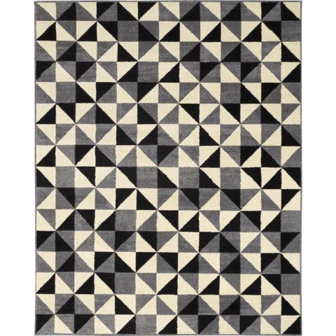 Tapete Herat 90/19 Cinza 4x3m 3x4m São Carlos Geometrico 3d