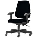 Ver imagem 1 de Cadeira Job Diretor com Bracos Curvados Assento Crepe Base Rodizio Metalico Preto - 54637
