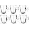 Jogo de 6 Xícaras Plain Coffee Time em Vidro 80ml Dynasty - 1