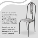 Ver imagem 7 de Conjunto Sala de Jantar Mesa Retangular 100x60cm Tampo Granito Ocre 4 Cadeiras Linda Yescasa