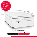 Ver imagem 6 de Cama Box Baú Casal + Colchão Paris Molas Ensacadas Branco Couro Branco/branco