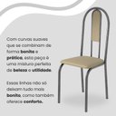 Ver imagem 7 de Conjunto Sala de Jantar Mesa Retangular 100x60cm Tampo Granito Ocre 4 Cadeiras Linda Yescasa