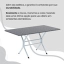 Ver mais imagens de Conjunto Sala de Jantar Mesa Retangular 100x60cm Tampo Granito Ocre 4 Cadeiras Linda Yescasa