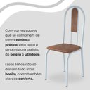 Ver imagem 7 de Conjunto Sala de Jantar Mesa Retangular 100x60cm Tampo Granito Ocre 4 Cadeiras Linda Yescasa