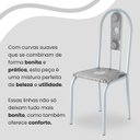 Ver imagem 7 de Conjunto Sala de Jantar Mesa Retangular 100x60cm Tampo Granito Ocre 4 Cadeiras Linda Yescasa