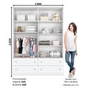 Ver imagem 5 de Berço Tutto New e Guarda Roupa 4 Portas Americano Branco Fosco - Matic