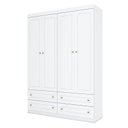 Ver imagem 4 de Berço Tutto New e Guarda Roupa 4 Portas Americano Branco Fosco - Matic