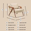 Ver imagem 3 de Kit 2 Poltronas Decorativa Braço de Madeira Mona Linho