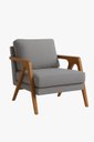Ver imagem 4 de Kit 2 Poltronas Decorativas Linho Cinza Mona 65cm