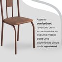 Ver imagem 6 de Conjunto Sala de Jantar Mesa Retangular 120x75cm Tampo Granito Ocre 4 Cadeiras Linda Yescasa Marrom