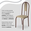Ver imagem 7 de Conjunto Sala de Jantar Mesa Retangular 120x75cm Tampo Granito Ocre 4 Cadeiras Linda Yescasa Marrom/Creme