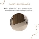 Ver imagem 7 de Mesa Reunião Escritório 6 Lugares com Caixa de Tomada, Tampo Engrossurado 50mm Marrom/Nogal/Preto Artany