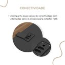 Ver imagem 6 de Mesa Reunião Escritório 6 Lugares com Caixa de Tomada, Tampo Engrossurado 50mm Marrom/Nogal/Preto Artany