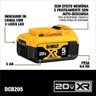 Bateria Dewalt Dcb205-2 5ah 20v Max Xr Lithium Ion Pack 2 Un - 8