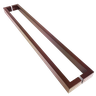 Puxador Portas Duplo Aço Inox Padrão Corten Greco 40 Cm para Portas: Pivotantes/madeira/vidro Temper - 2