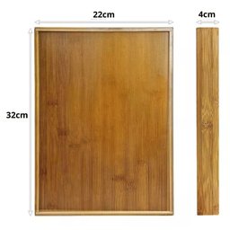 Porta Talheres Bambu Organizador de Gaveta Madeira 33 X 22cm - 3