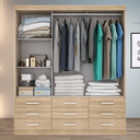 Ver imagem 5 de Guarda-Roupa Casal 3 Portas Correr 9 Gavetas Capri