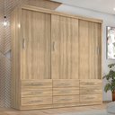 Ver imagem 1 de Guarda-Roupa Casal 3 Portas Correr 9 Gavetas Capri